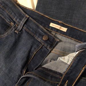 LEVI’s 724 high rise straight sz 32 like new no flaws denim indigo stretch jeans